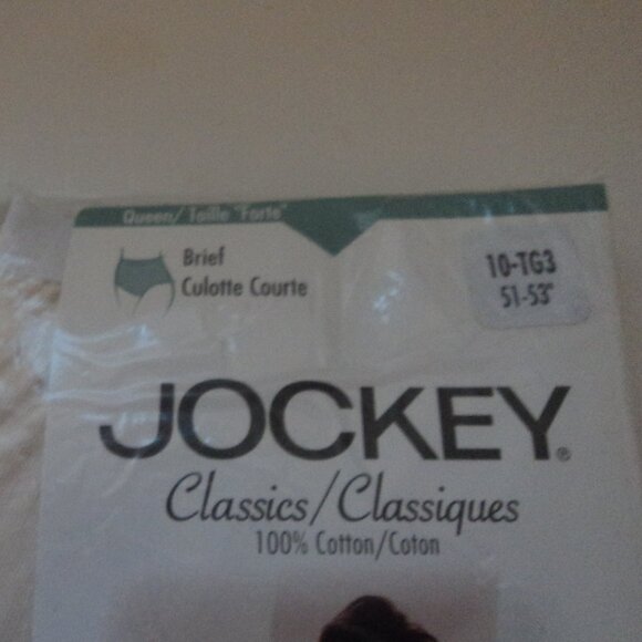 New 3 pks Jockey Women's Size 10 Underwear Panties Brief French Cut Cotton - Picture 3 of 4